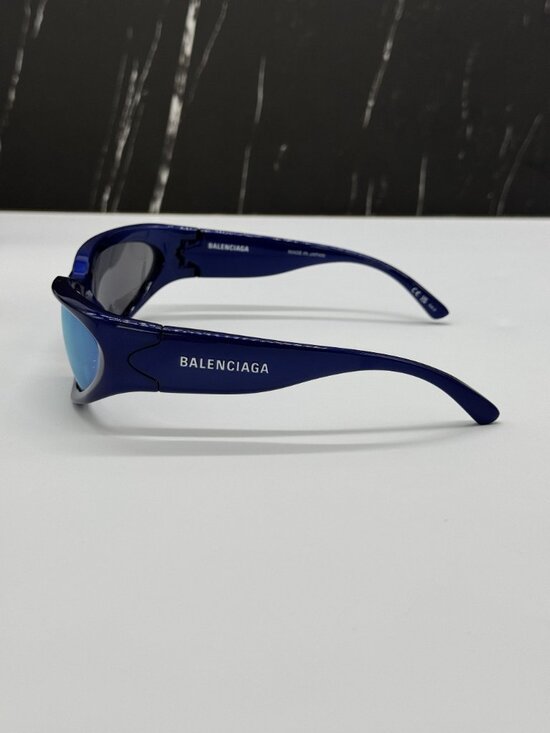 NEW BALENCIAGA BB0157S 009 BLUE UNISEX SUNGLASSES BALENCIAGA EYEWEAR main image 10